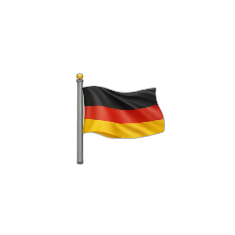german flag with funny symbol emoji