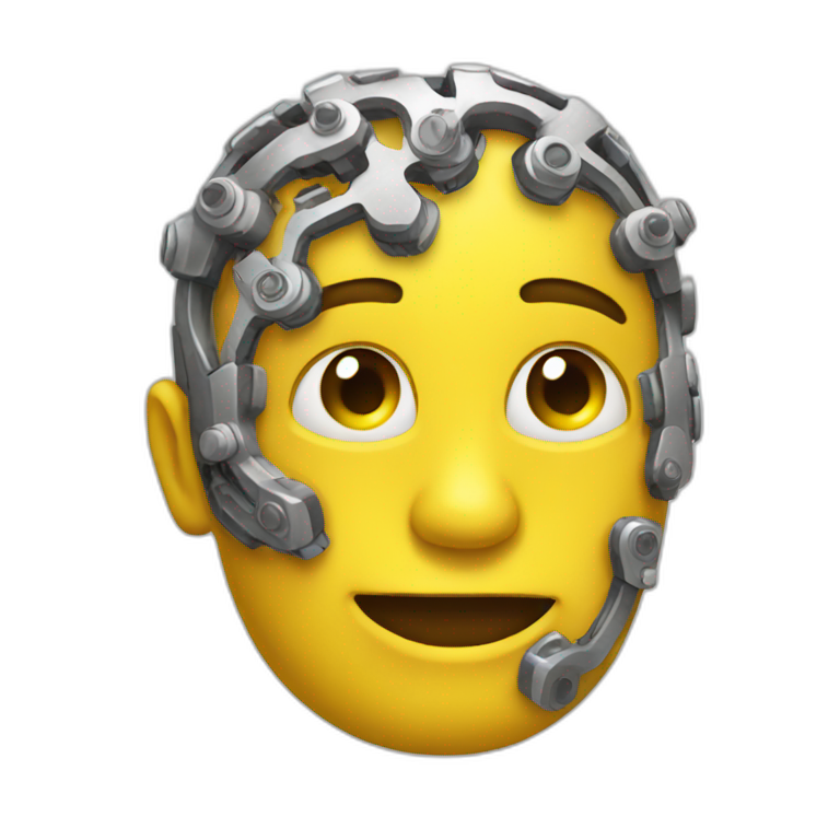 artificial intelligence classic yellow emoji emoji