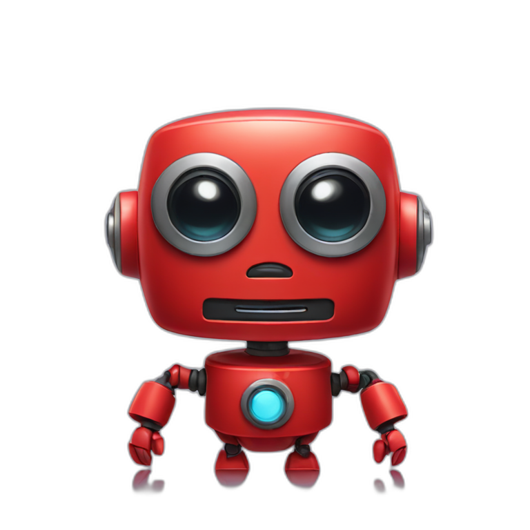 cute little red robot emoji