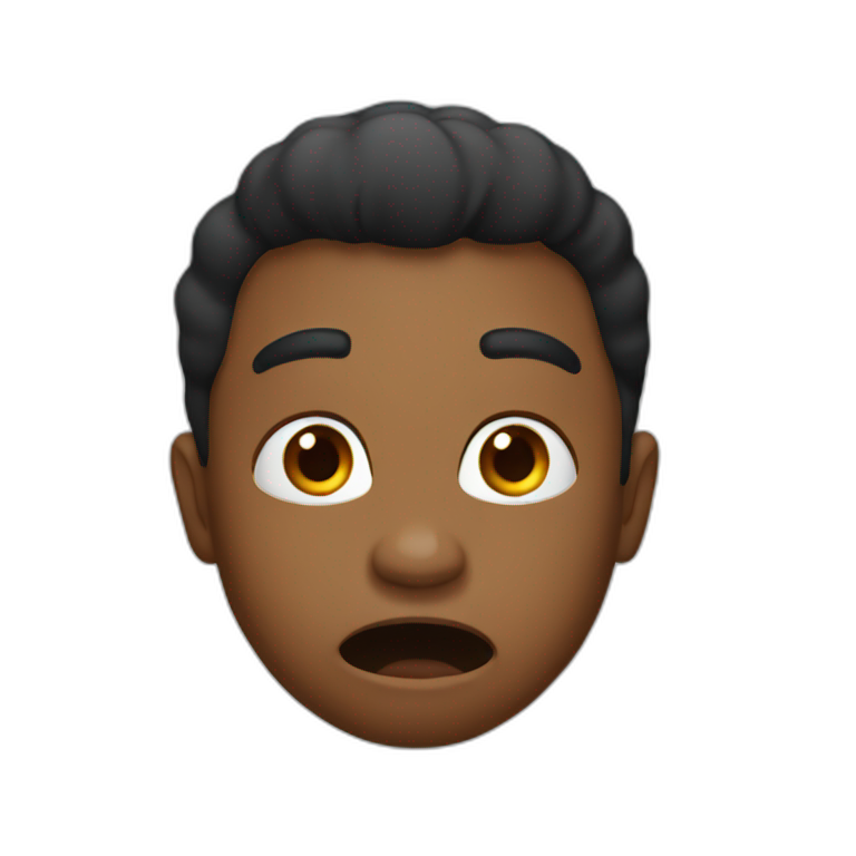 Shocked black meme emoji