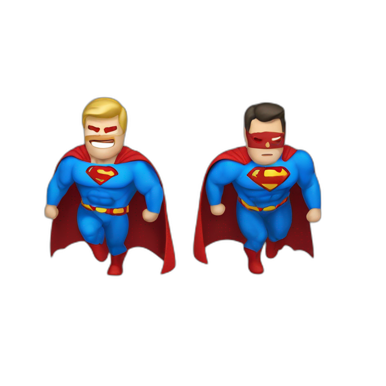 Supermen vs batman emoji