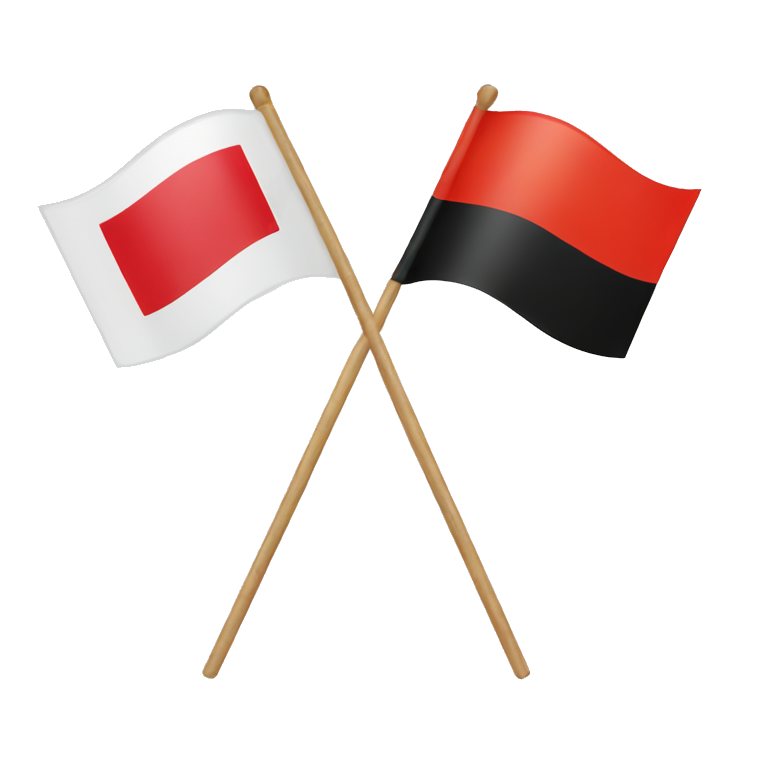 Germany flag with polski flag emoji
