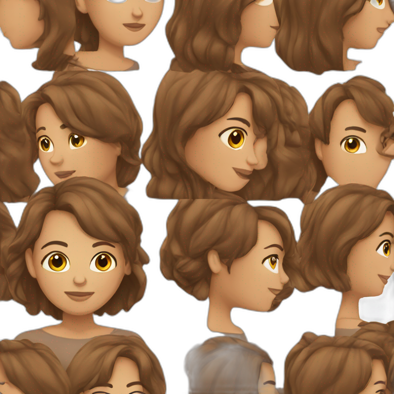 woman light brown skin long dark brown hair with laptop emoji