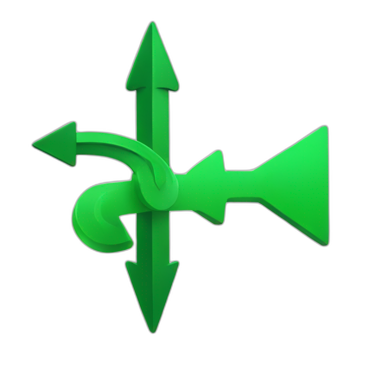 green arrow up analytics emoji