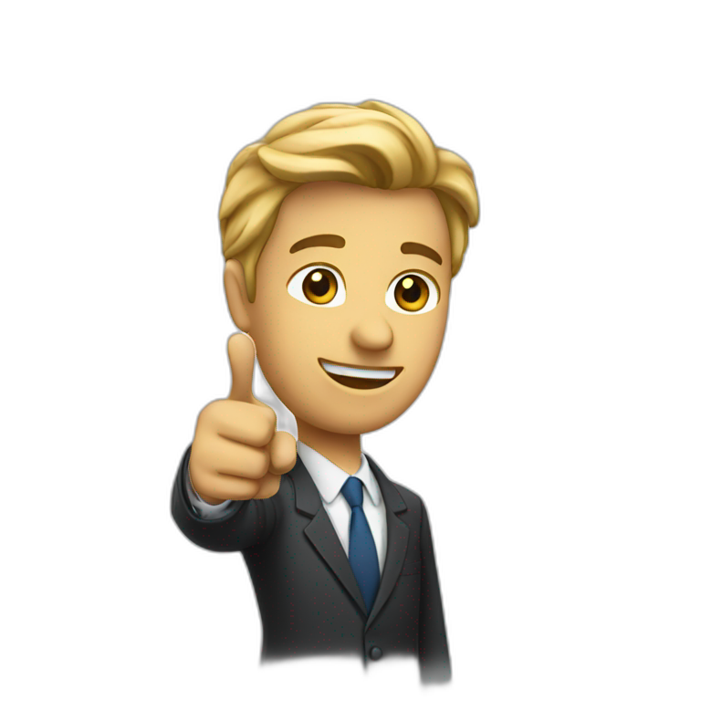 businessman pointing emoji