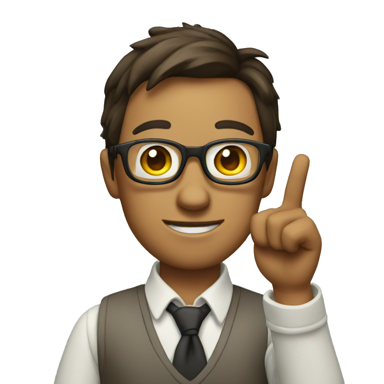nerd with finger pointing up emoji