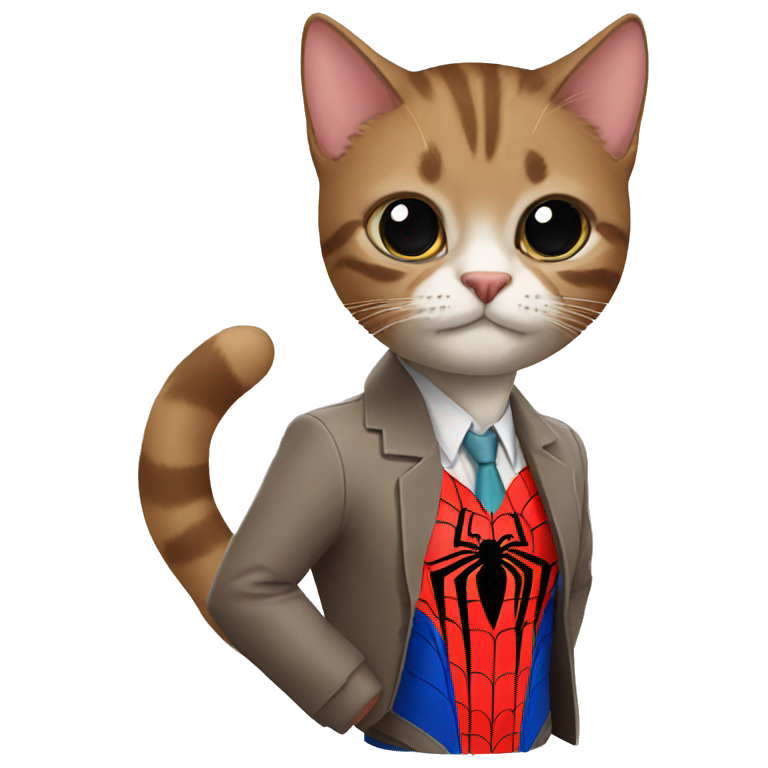 Gato con traje de Spiderman  emoji