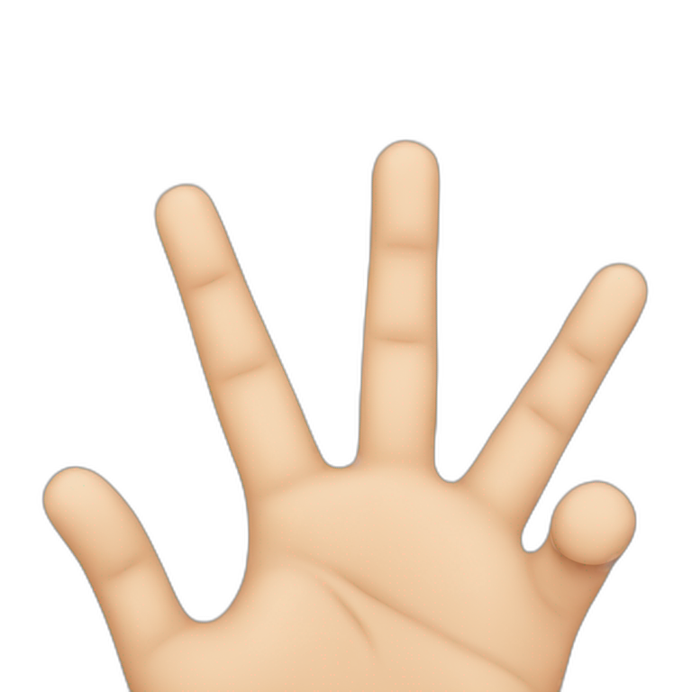 6 fingers hand emoji