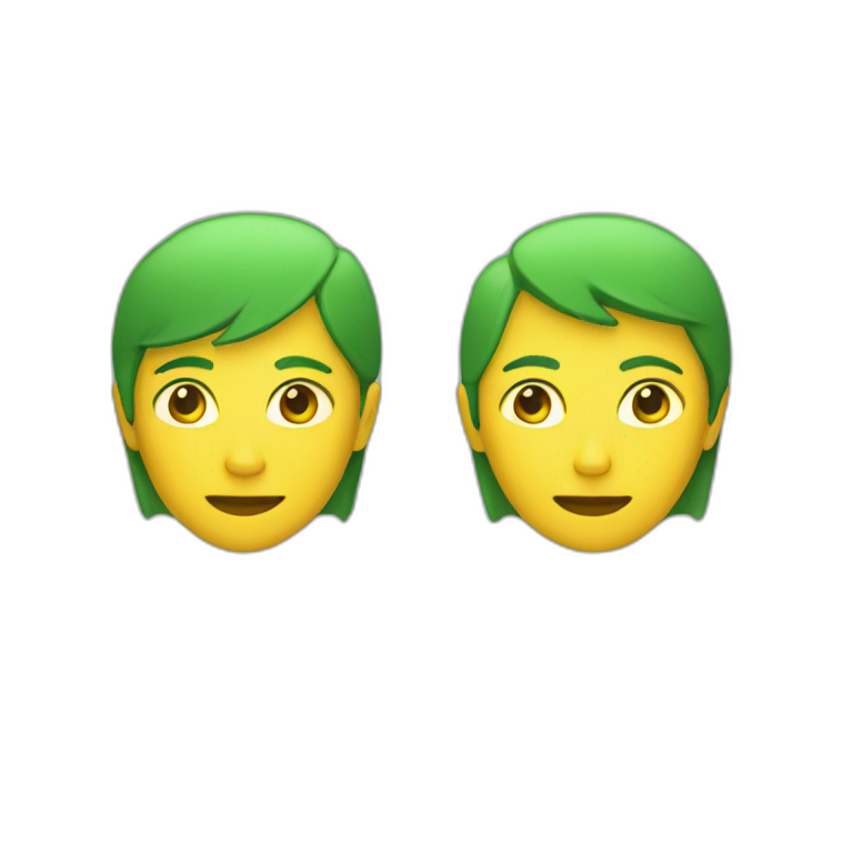 yellow and green metro emoji
