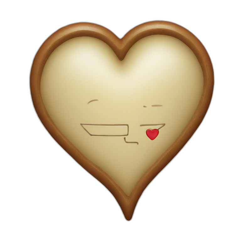 a heart with crt written on it emoji