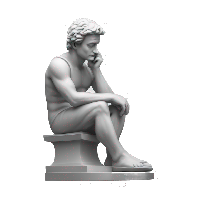 thinker statue emoji