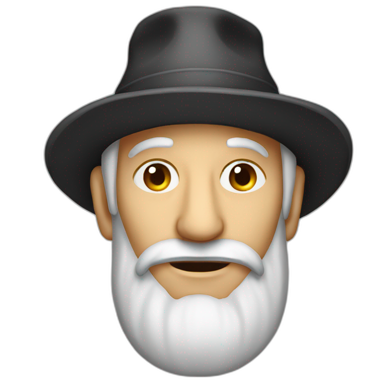 old jew with small cap emoji