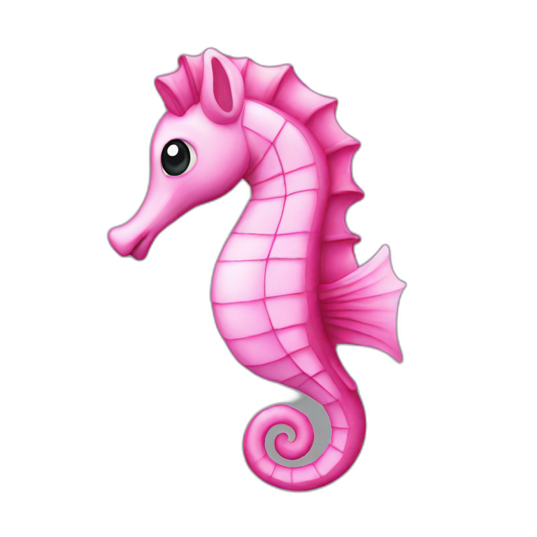 Sea horse pink emoji