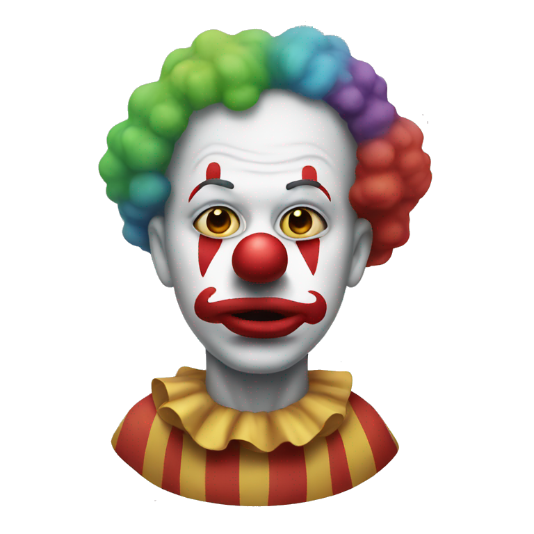 clown with sad mask emoji