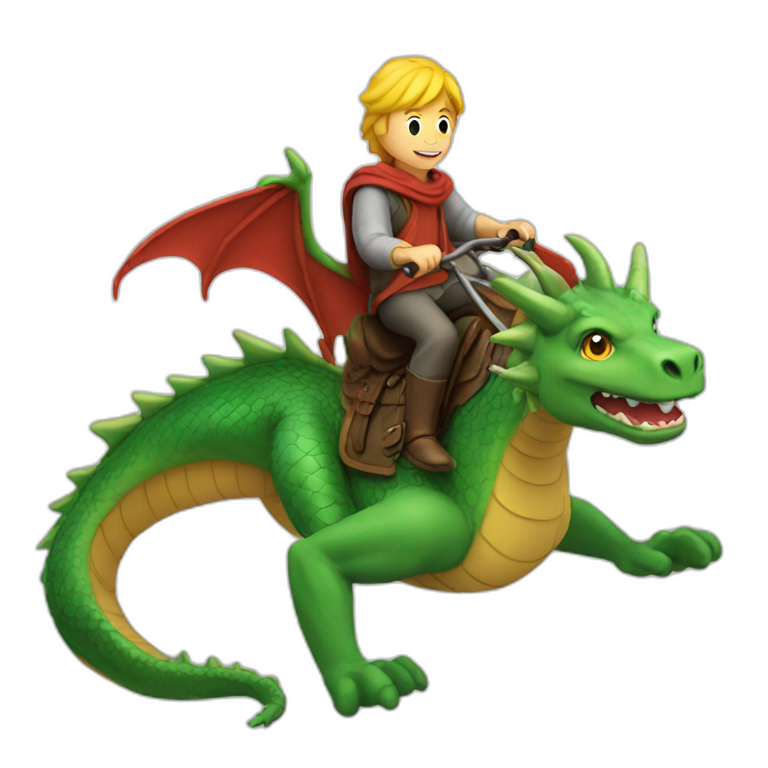 guy riding a dragon emoji