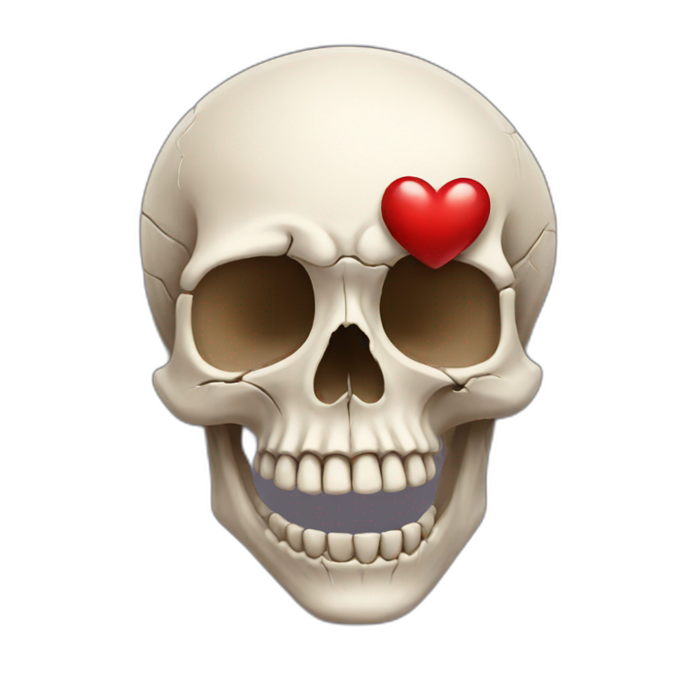 skull with heart emoji