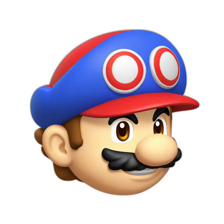 Mario playing sega emoji