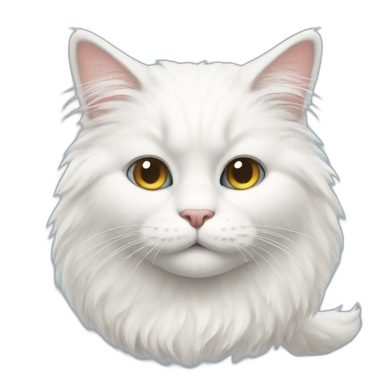 White furry cat emoji