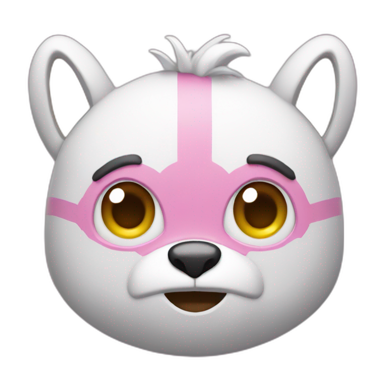 pink and white animatronic sticker emoji
