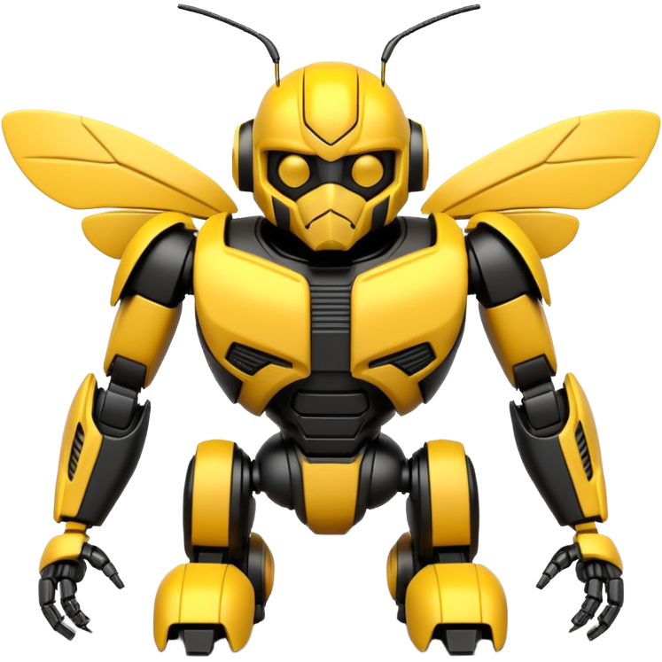 Clean 3D printable robotic bumblebee character, Bumblebee Transformers ...