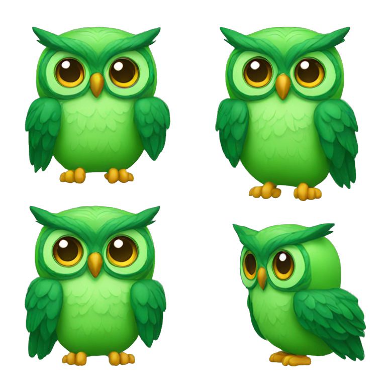 Green owl  emoji