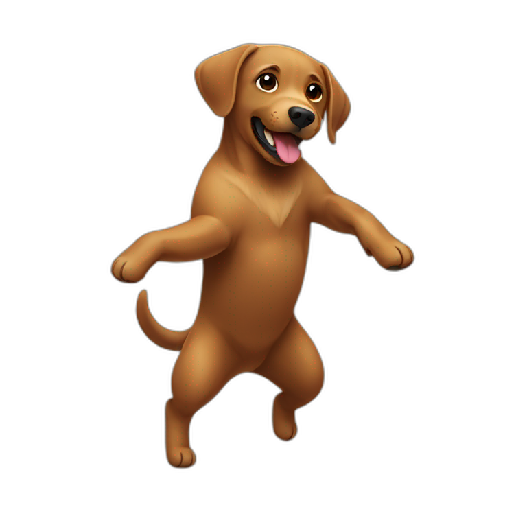 Brown Labrador dancing emoji
