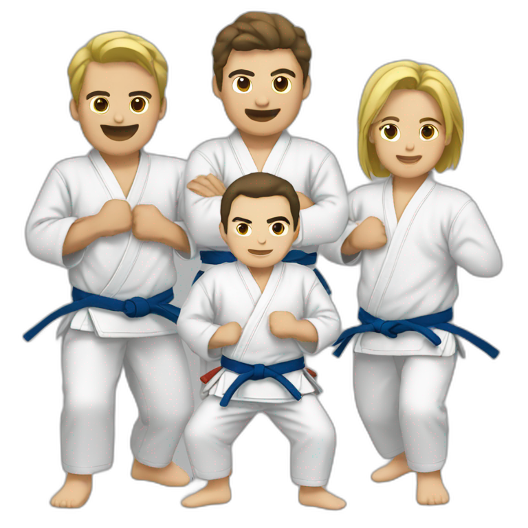 Un groupe de judo emoji