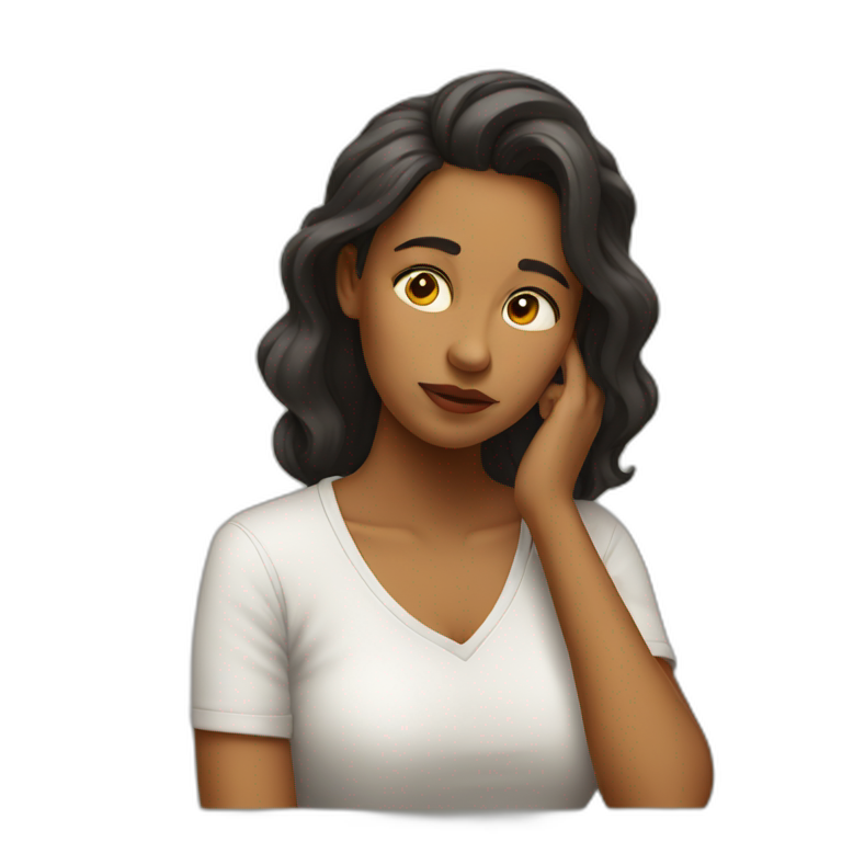 woman thinking about somwthing emoji