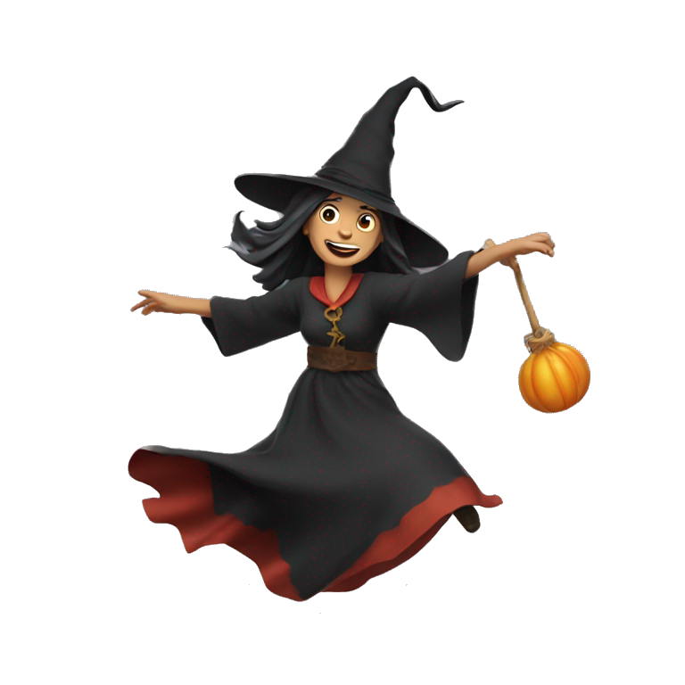 a turkish witch flying emoji