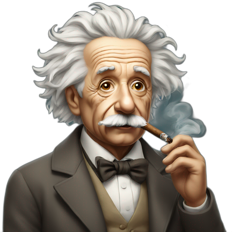 Einstein smoking cigar emoji