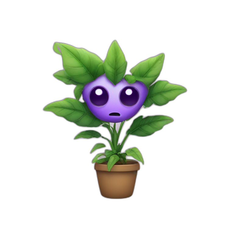 Plants purple with one eye emoji