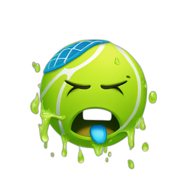 tennis ball crying emoji