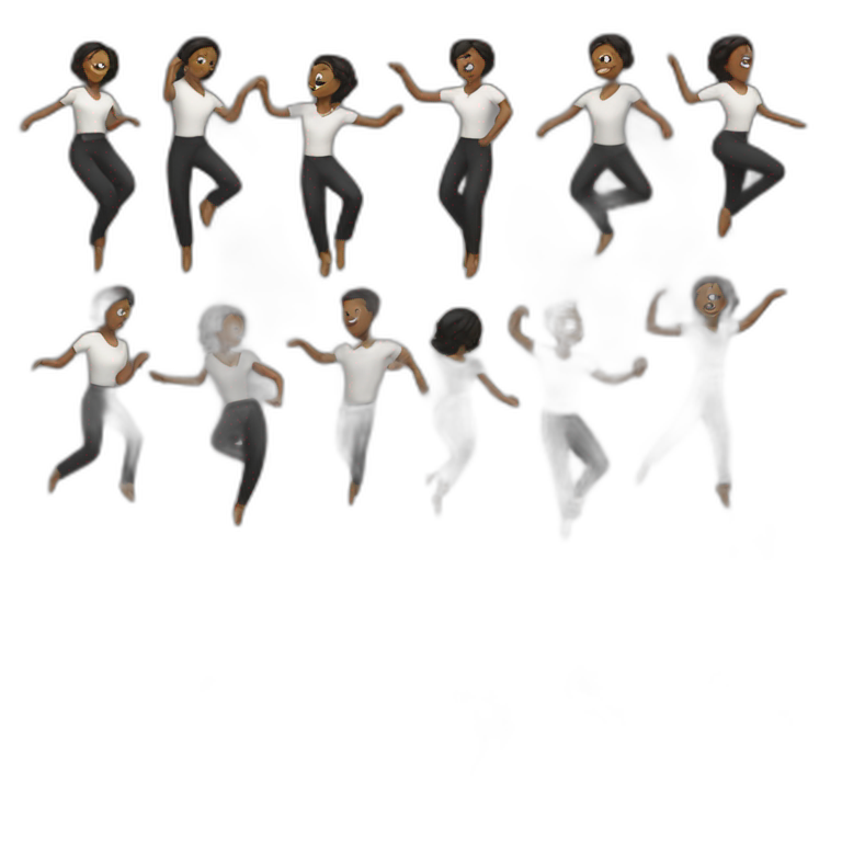 Black people dancing emoji