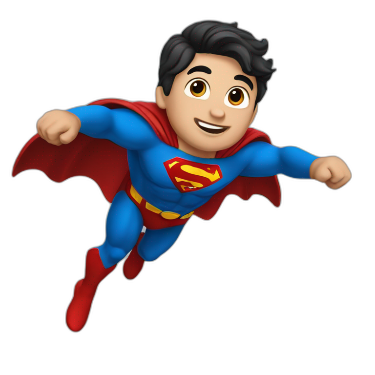 Flying little Superman emoji