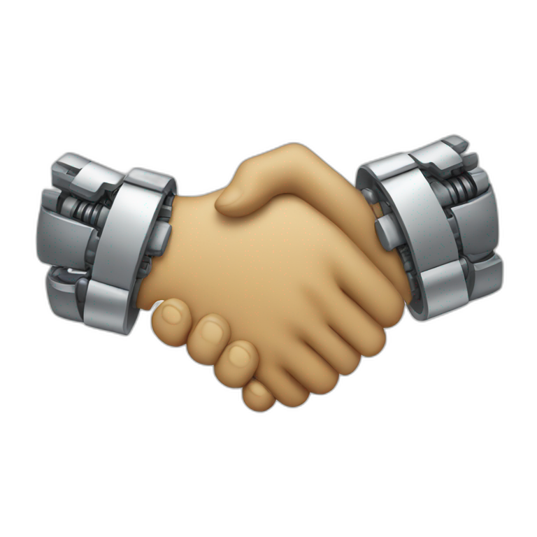 robot human handshake emoji