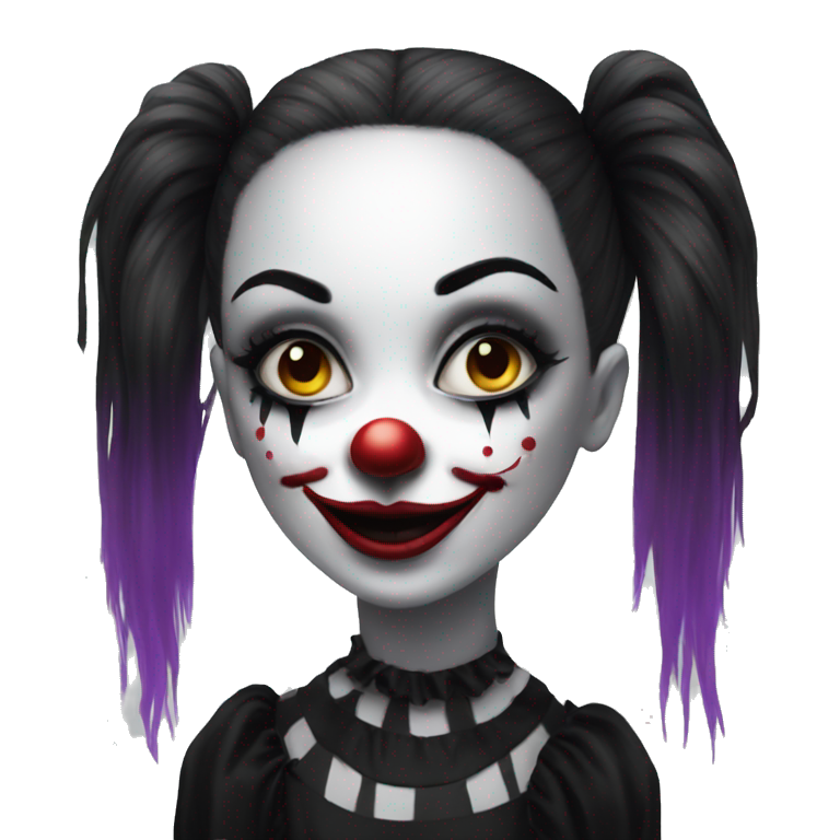 Goth girl clown emoji