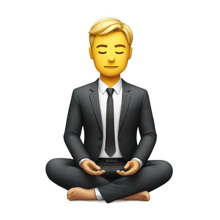 businessman meditating emoji