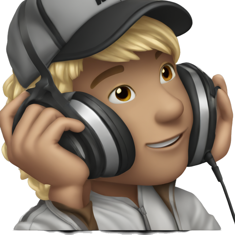 blonde boy with baseball cap emoji