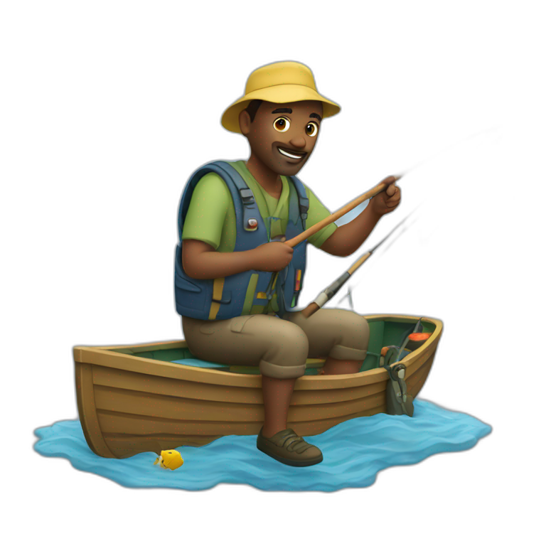 man fishing emoji