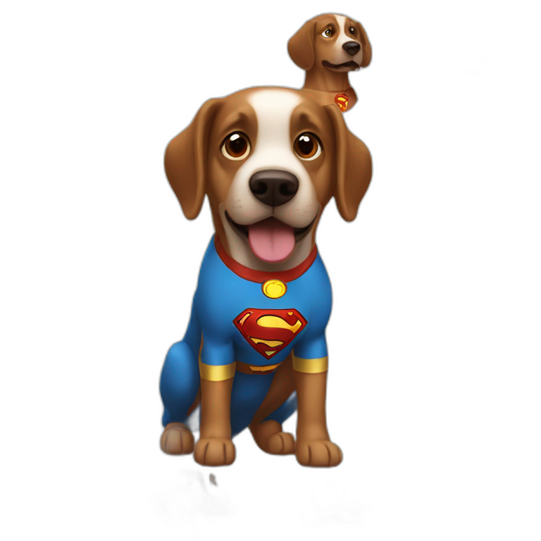 Dog super man emoji