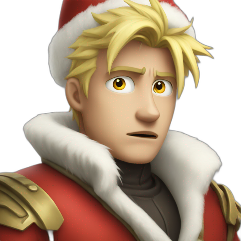 Vash stampede in Santa Claus costume emoji