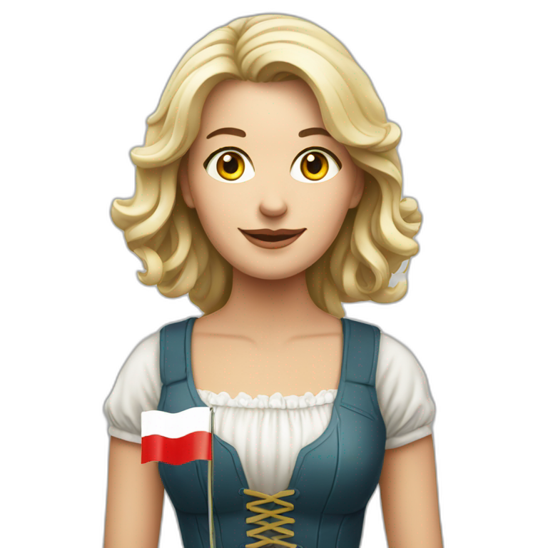 Austrian woman with Austrian flag emoji