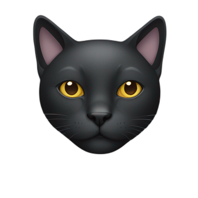 black cat with a White spot emoji