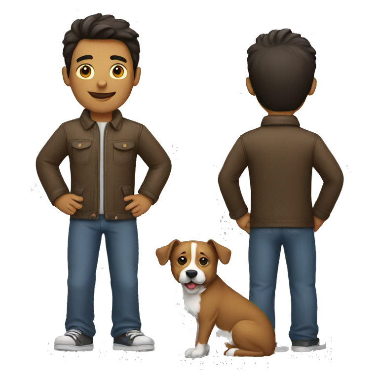 Men with a dog  emoji