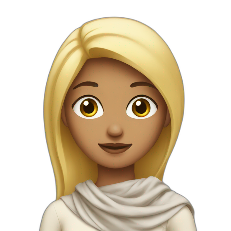 Arab girl with blonde hair emoji