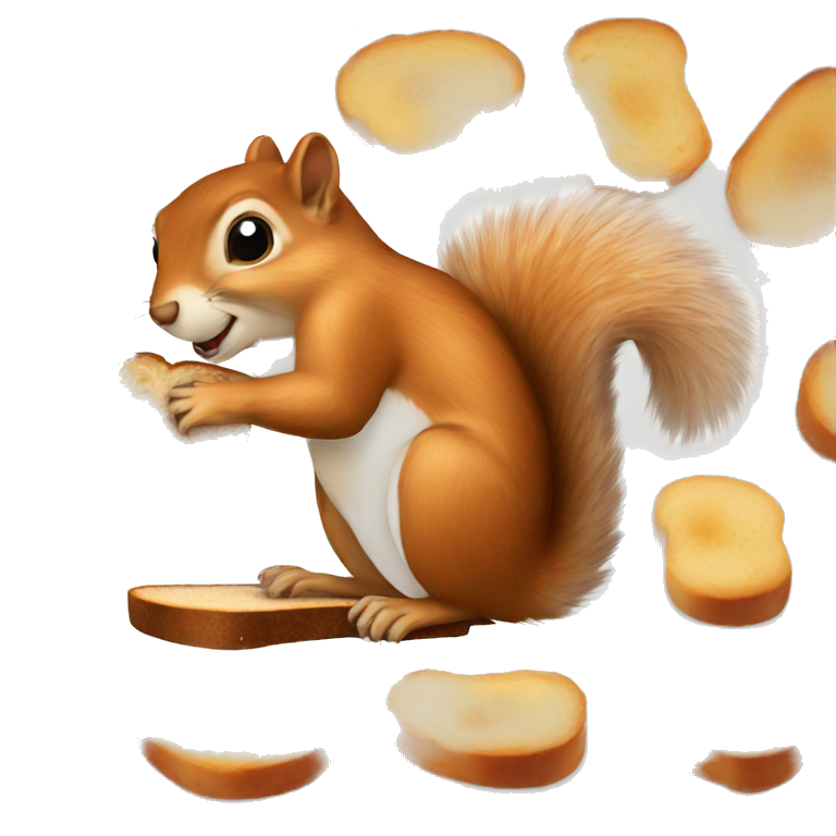 squirrel on a slice of bread emoji