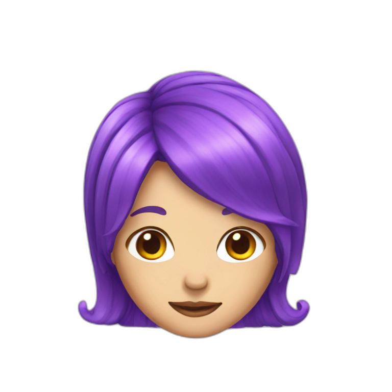 purple hair emoji