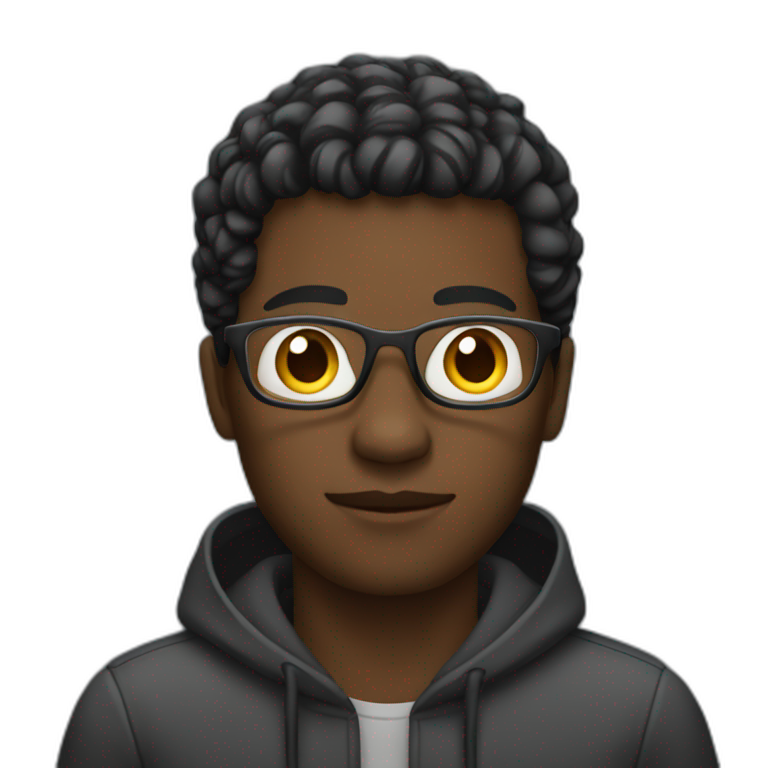 black man coding emoji