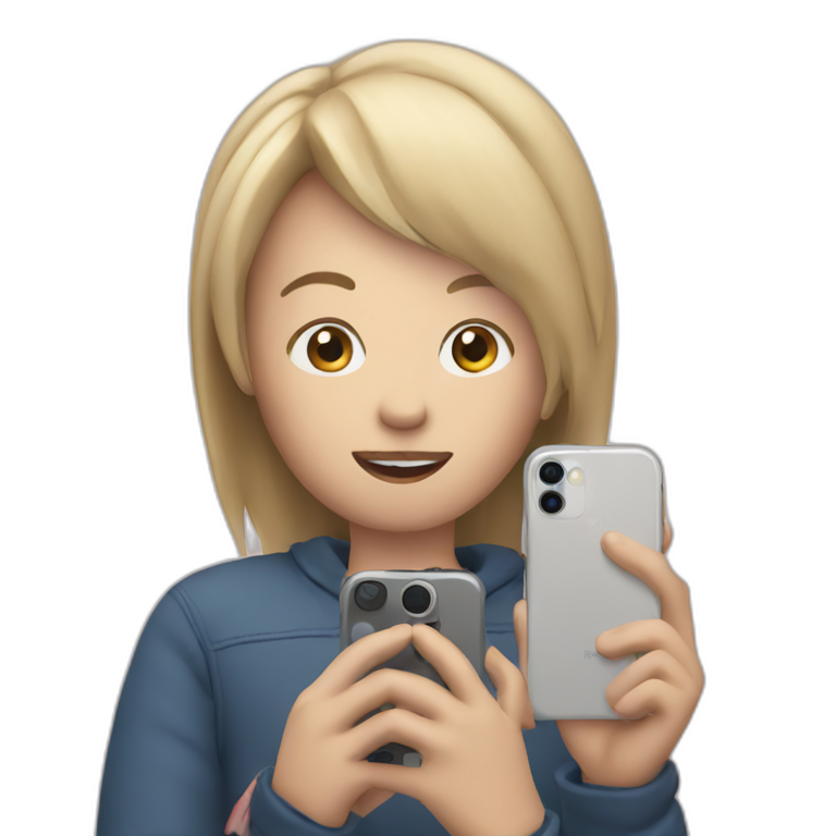 holding iPhone recording video emoji