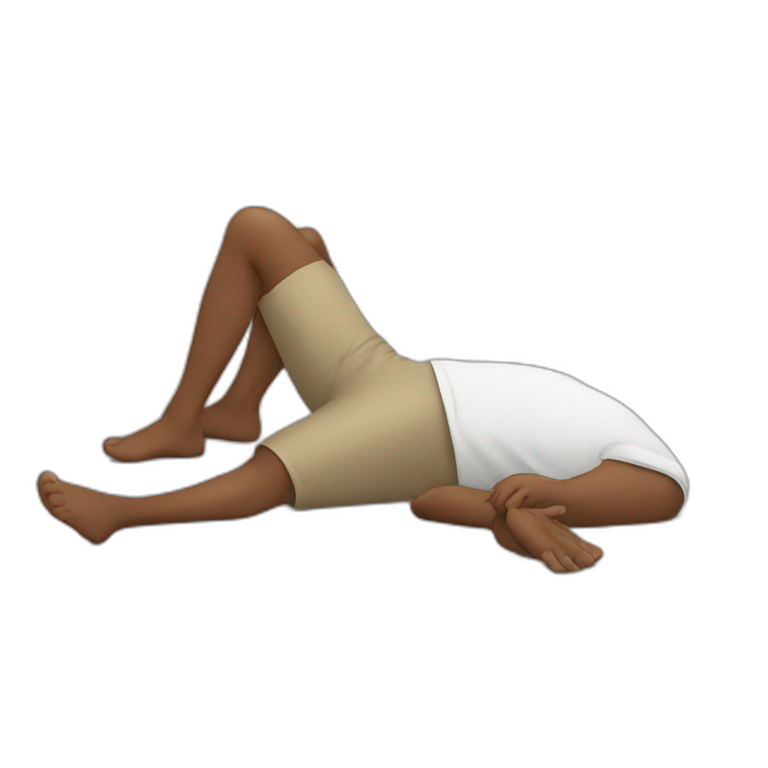 man laying on his back emoji